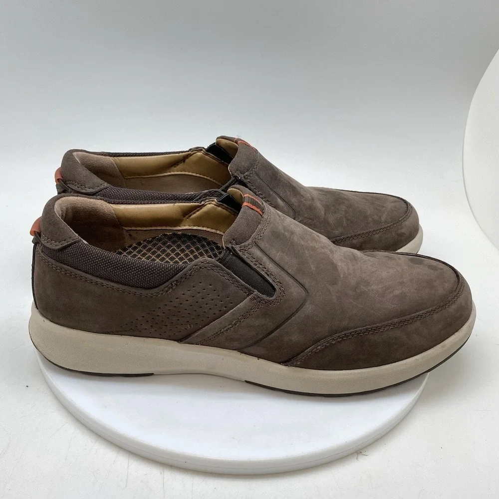 Clarks Sneakers Mens 9.5 W Un Trail Step 26140383 Brown Slip Ons Casual Shoes